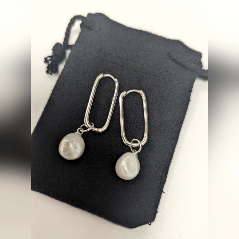 Sterling Silver Pearl Drop Earrings